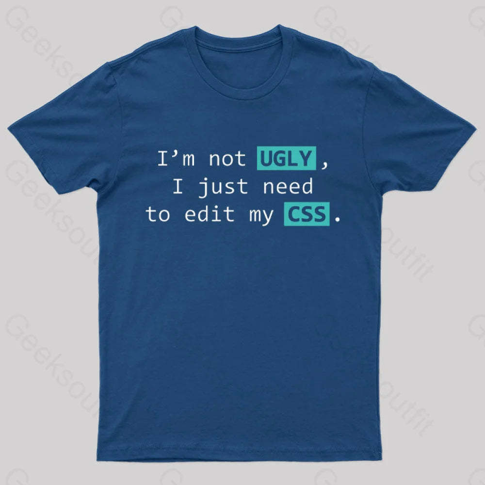 Not Ugly Geek T-Shirt Navy / S