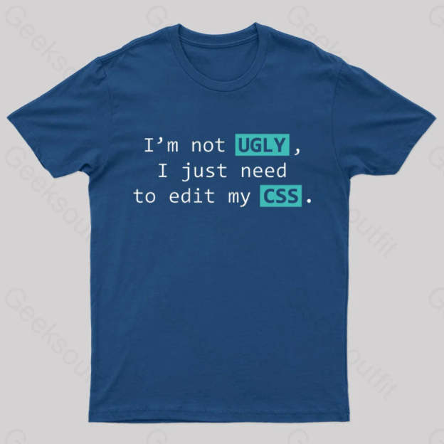 Not Ugly Geek T-Shirt Navy / S