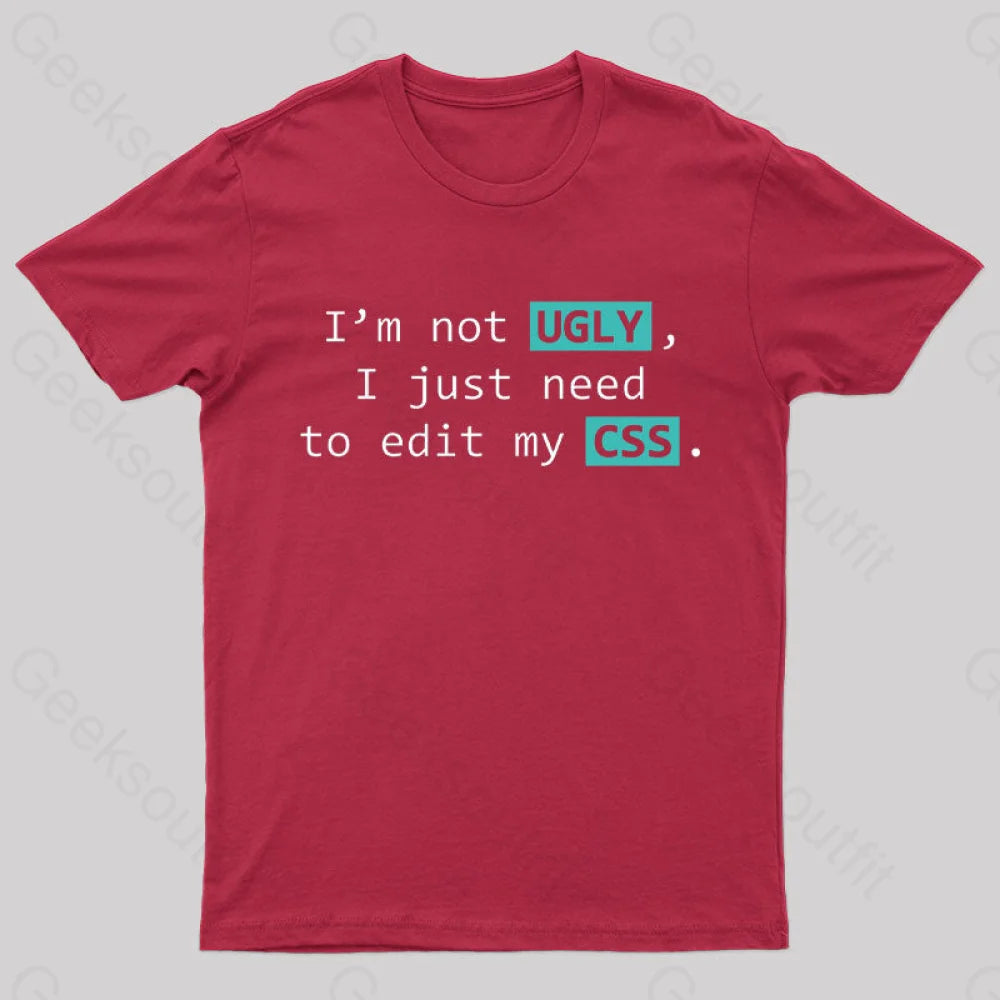 Not Ugly Geek T-Shirt Red / S