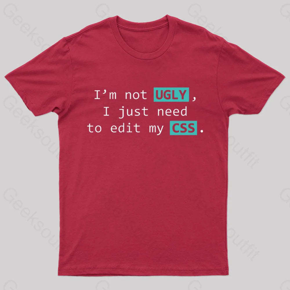Not Ugly Geek T-Shirt Red / S