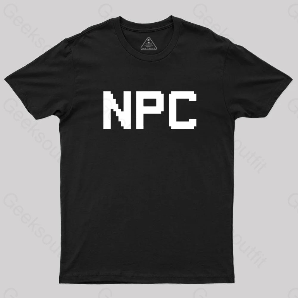 Npc Non Player Character T-Shirt Black / S