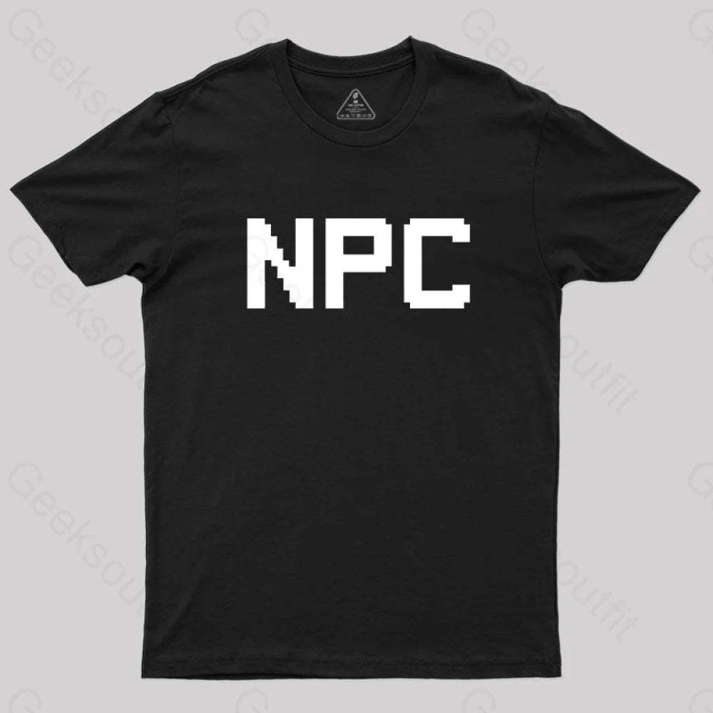 Npc Non Player Character T-Shirt Black / S