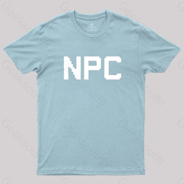 Npc Non Player Character T-Shirt Light Blue / S