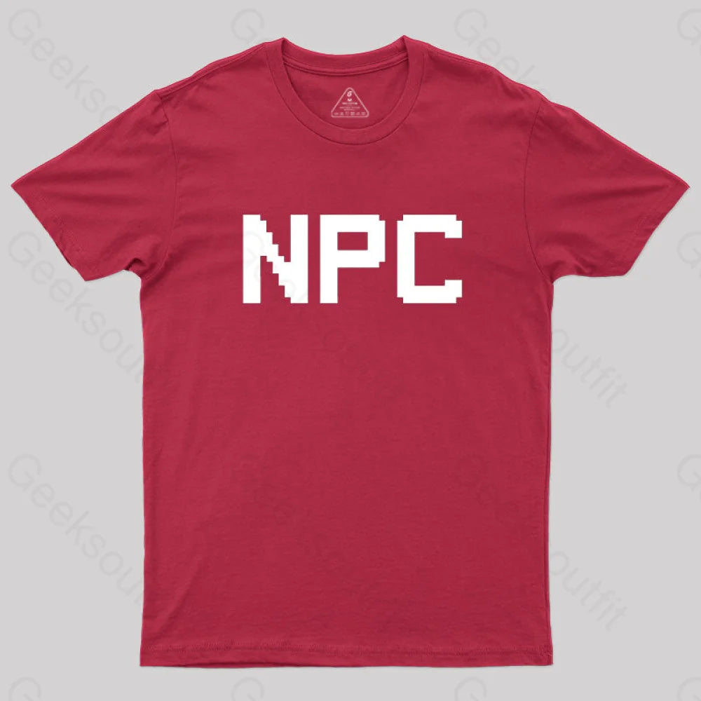 Npc Non Player Character T-Shirt Red / S
