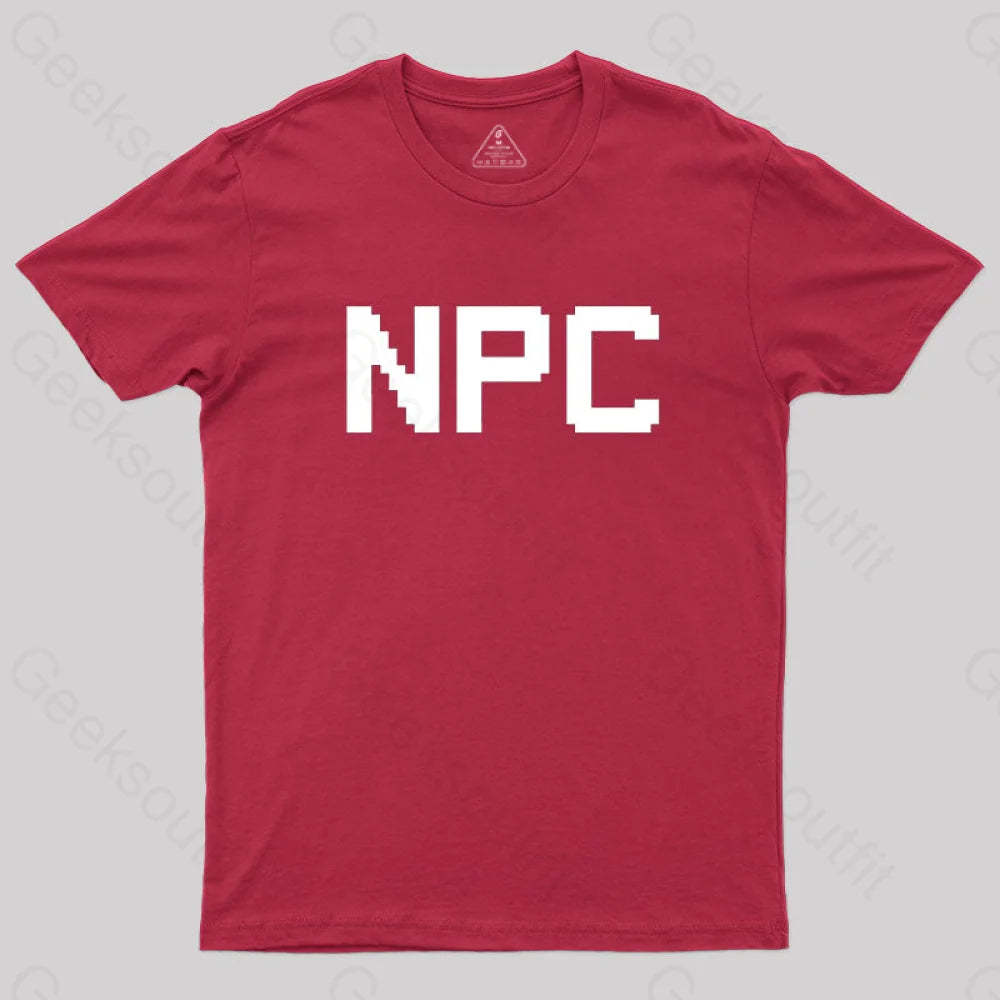 Npc Non Player Character T-Shirt Red / S