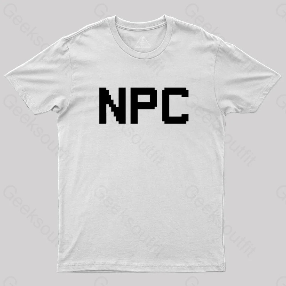 Npc Non Player Character T-Shirt White / S