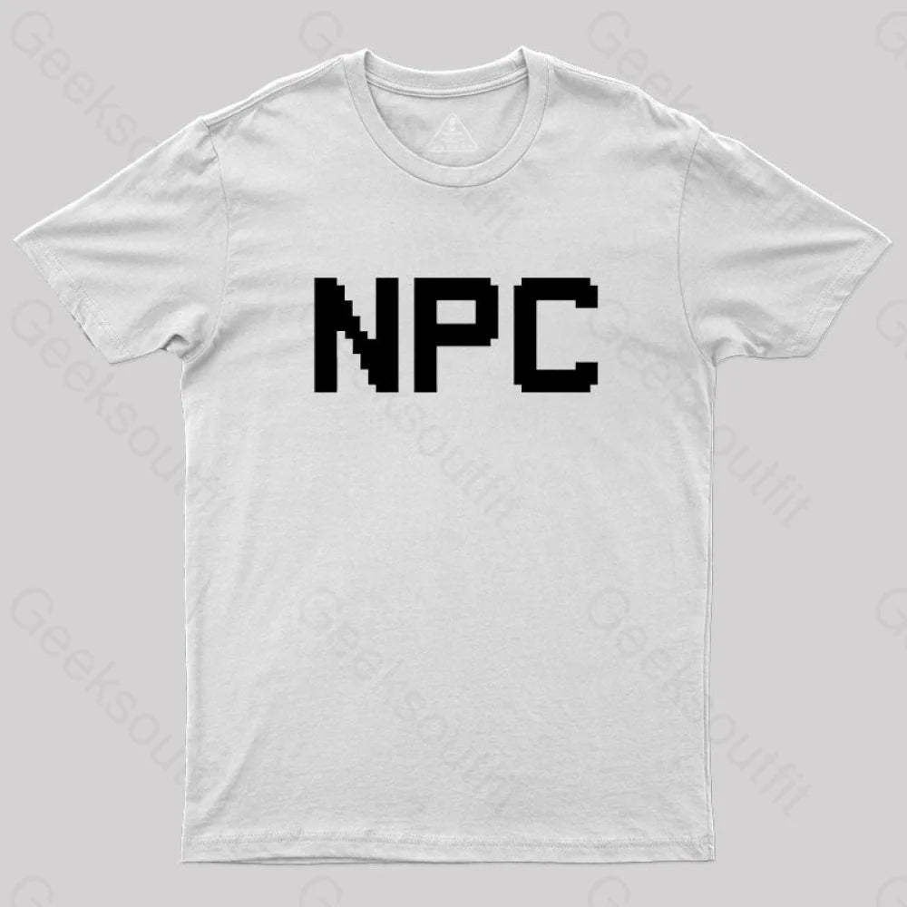 Npc Non Player Character T-Shirt White / S