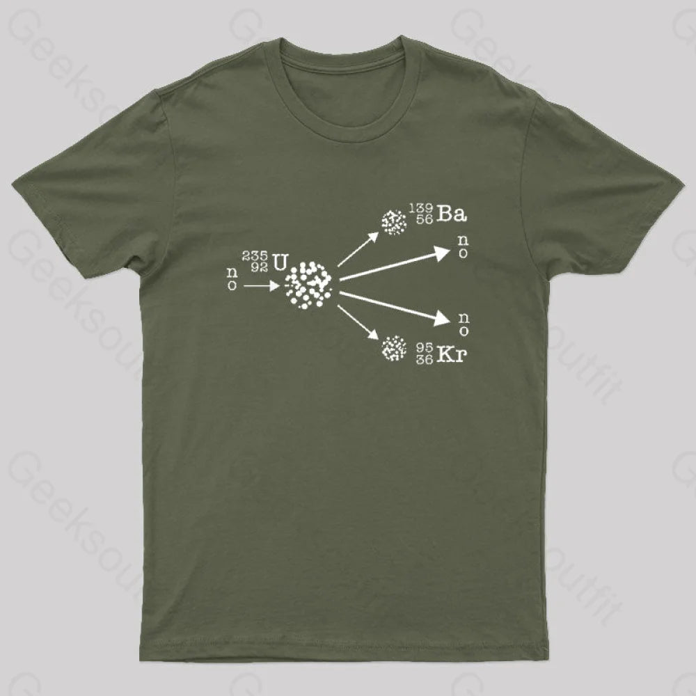 Nuclear Fission Physicist Cool Geek T-Shirt Army Green / S
