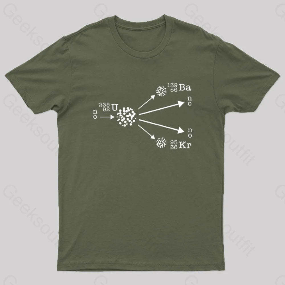 Nuclear Fission Physicist Cool Geek T-Shirt Army Green / S