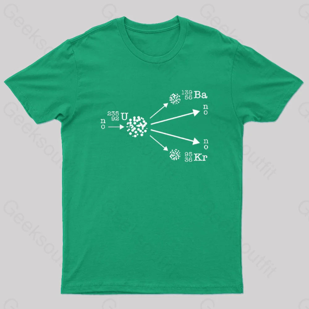 Nuclear Fission Physicist Cool Geek T-Shirt Green / S