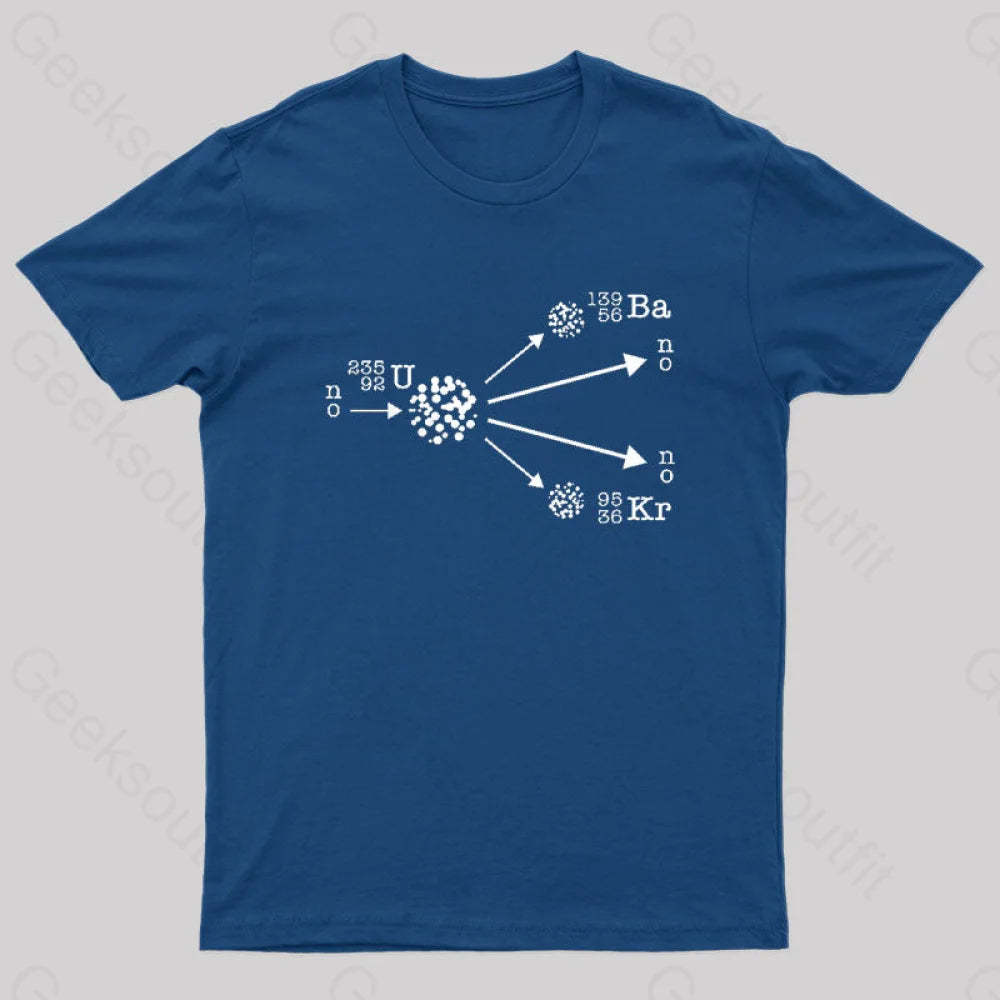 Nuclear Fission Physicist Cool Geek T-Shirt Navy / S