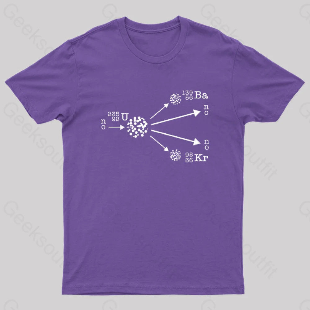 Nuclear Fission Physicist Cool Geek T-Shirt Purple / S