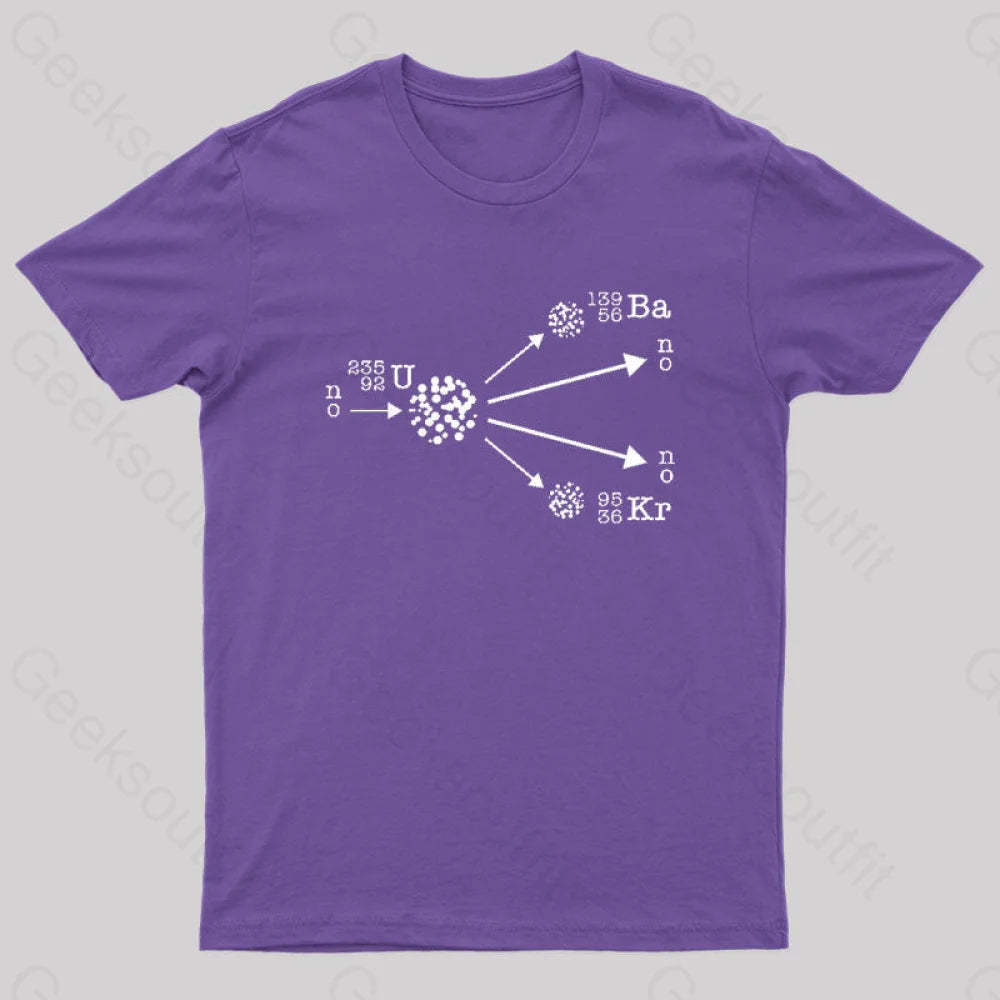 Nuclear Fission Physicist Cool Geek T-Shirt Purple / S