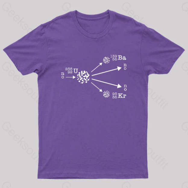 Nuclear Fission Physicist Cool Geek T-Shirt Purple / S