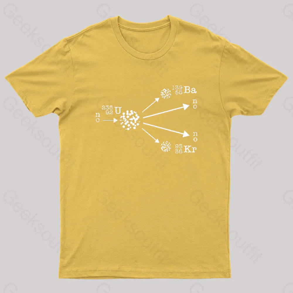 Nuclear Fission Physicist Cool Geek T-Shirt Yellow / S