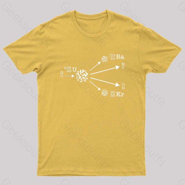 Nuclear Fission Physicist Cool Geek T-Shirt Yellow / S