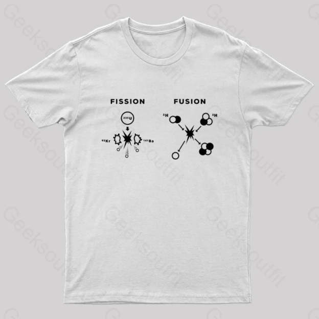 Nuclear Fusion Fission Nerd T-Shirt White / S