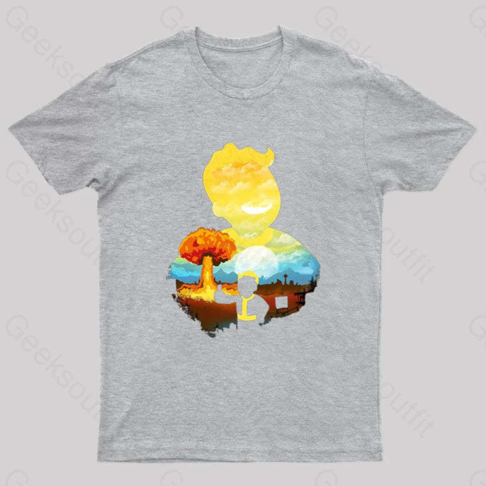 Nuka Landscape Nerd T-Shirt Grey / S