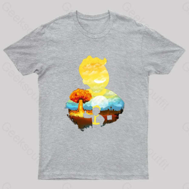 Nuka Landscape Nerd T-Shirt Grey / S