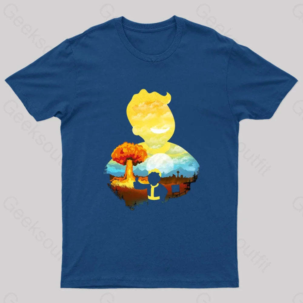 Nuka Landscape Nerd T-Shirt Navy / S
