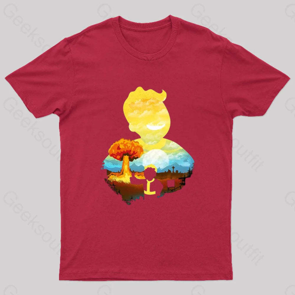 Nuka Landscape Nerd T-Shirt Red / S