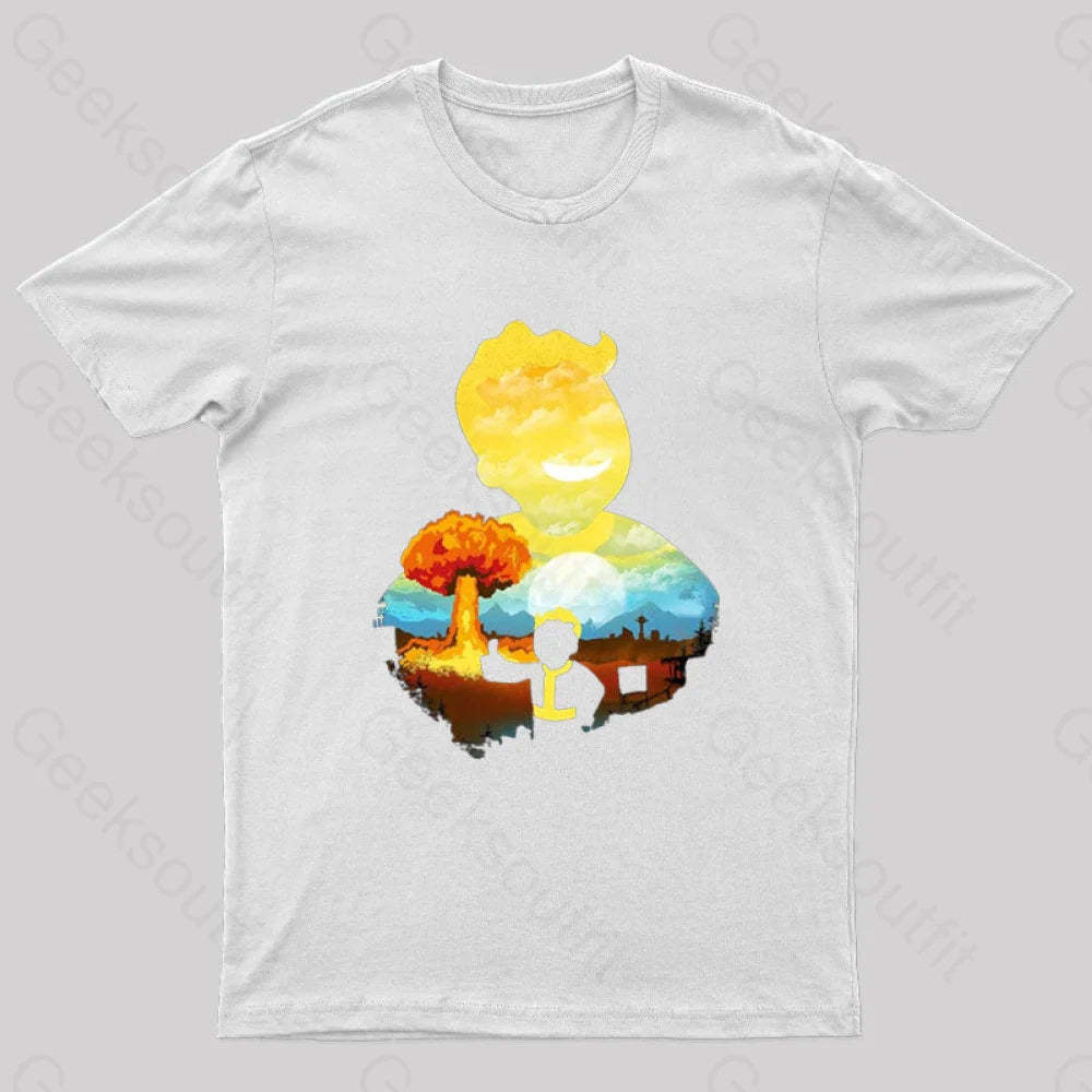 Nuka Landscape Nerd T-Shirt White / S