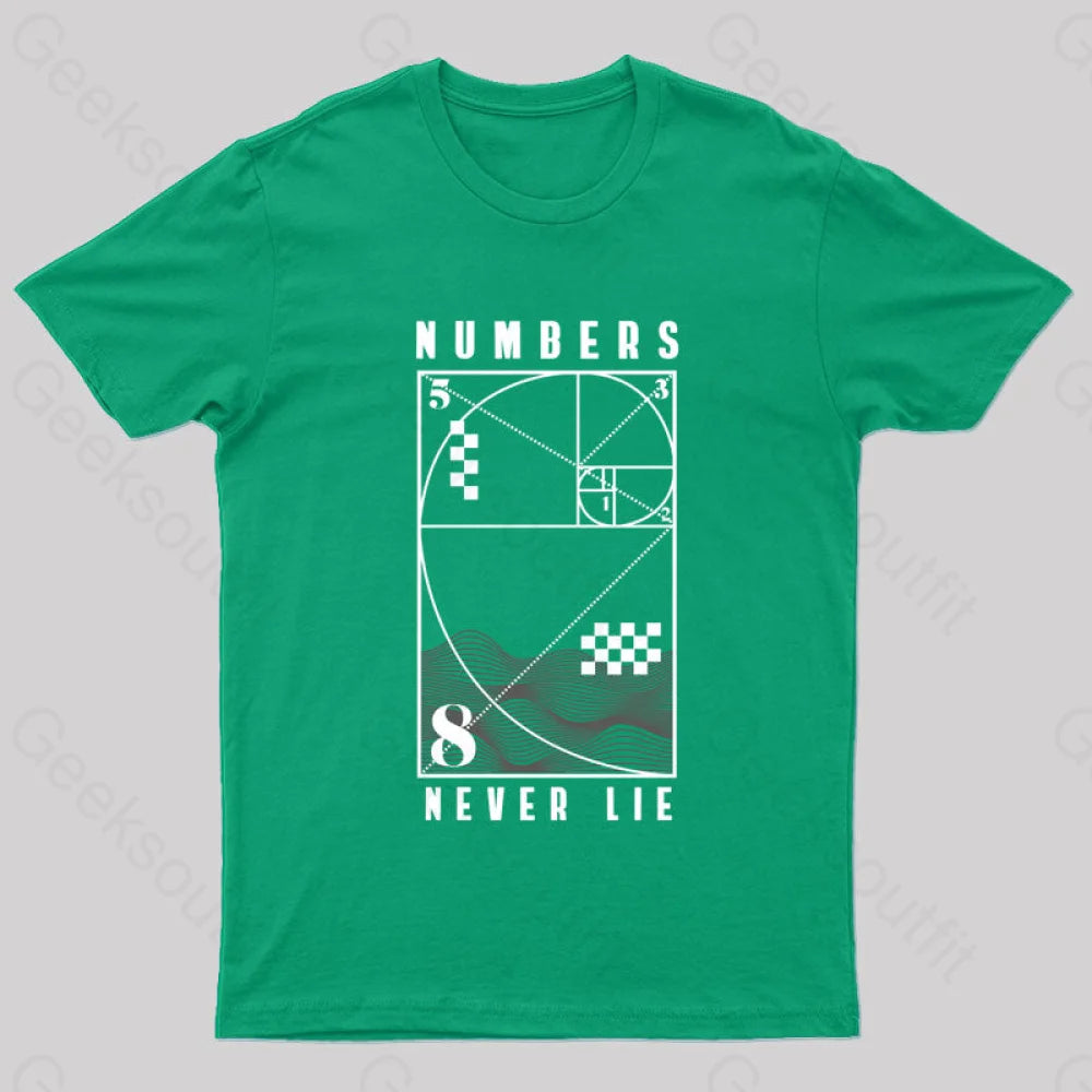 Numbers Never Lie Nerd T-Shirt Green / S