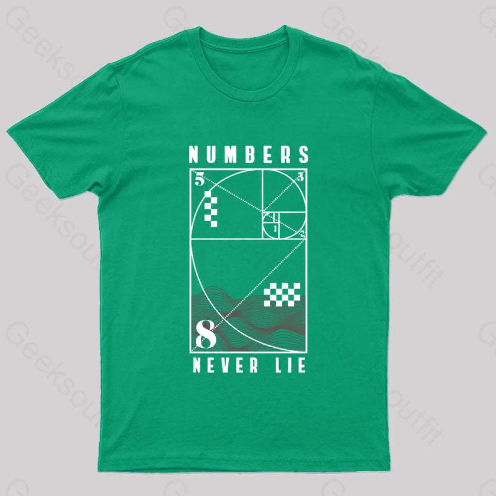 Numbers Never Lie Nerd T-Shirt Green / S