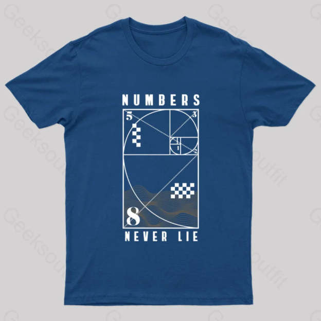 Numbers Never Lie Nerd T-Shirt Navy / S