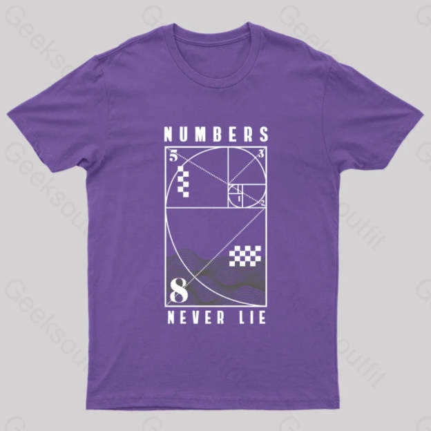 Numbers Never Lie Nerd T-Shirt Purple / S