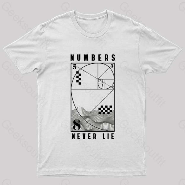 Numbers Never Lie Nerd T-Shirt White / S