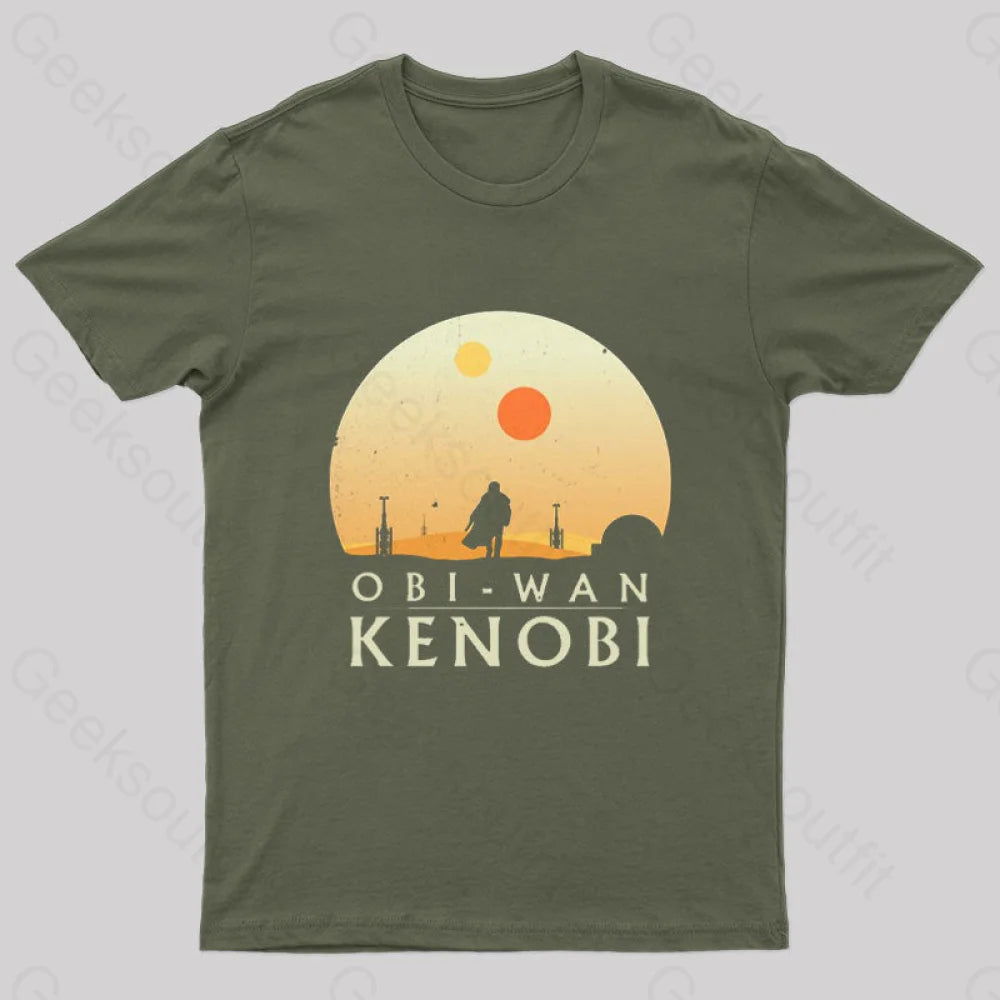 Obi-Wan Kenobi Nerd T-Shirt Army Green / S