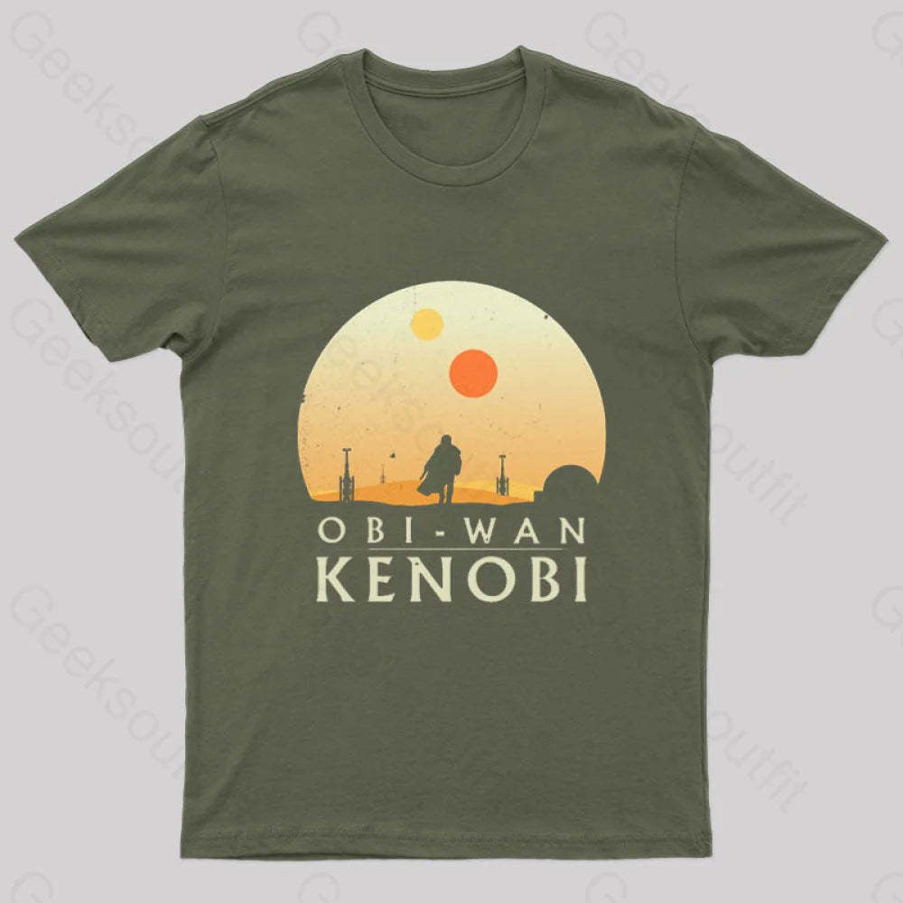 Obi-Wan Kenobi Nerd T-Shirt Army Green / S
