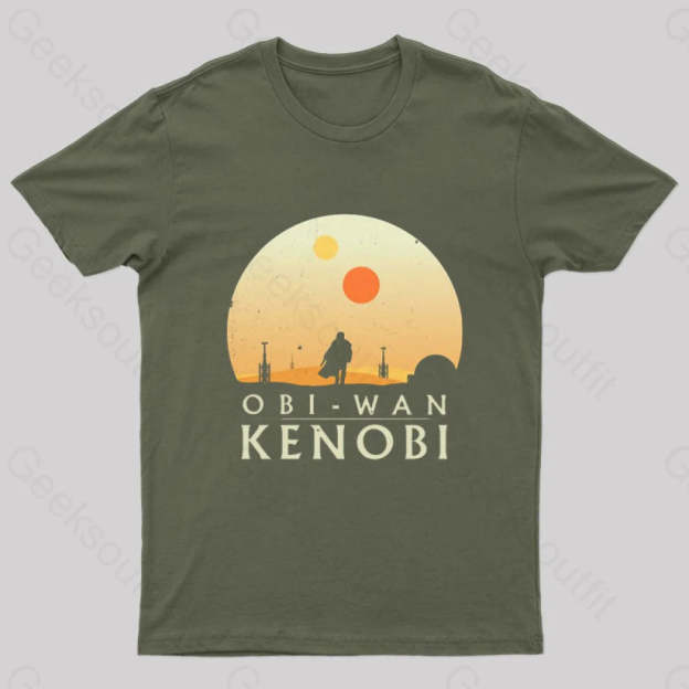 Obi-Wan Kenobi Nerd T-Shirt Army Green / S