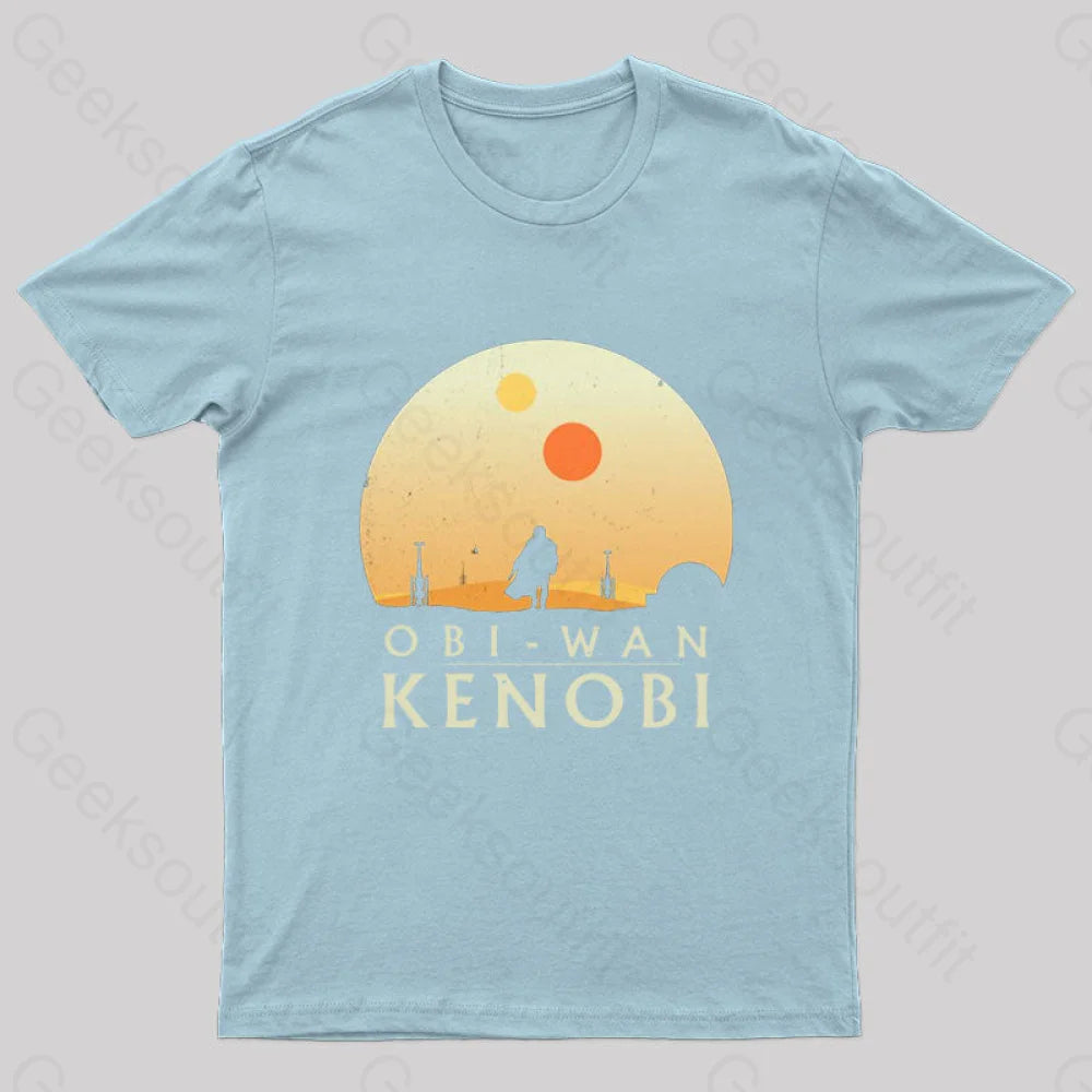 Obi-Wan Kenobi Nerd T-Shirt Light Blue / S