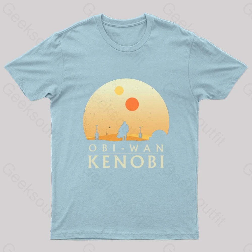 Obi-Wan Kenobi Nerd T-Shirt Light Blue / S