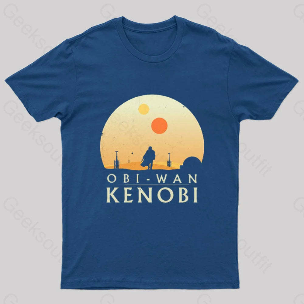 Obi-Wan Kenobi Nerd T-Shirt Navy / S