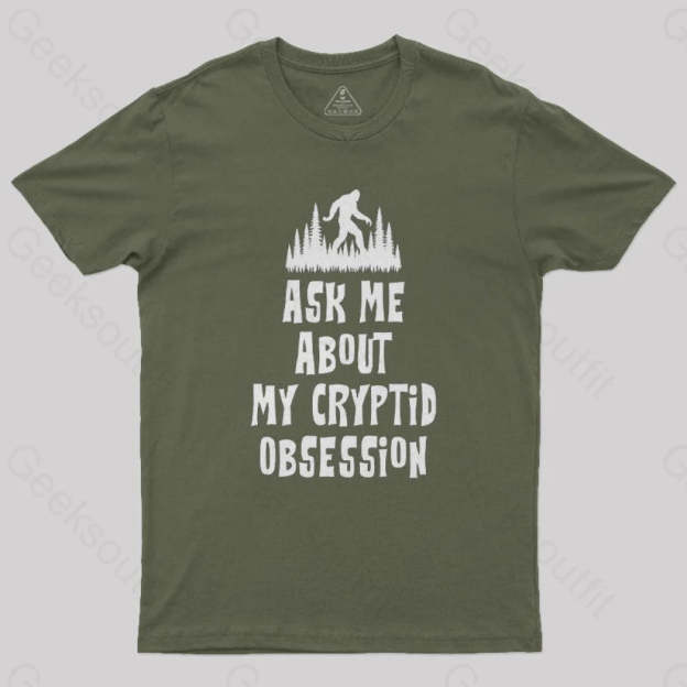 Obsessed Big Foot Geek T-Shirt Army Green / S