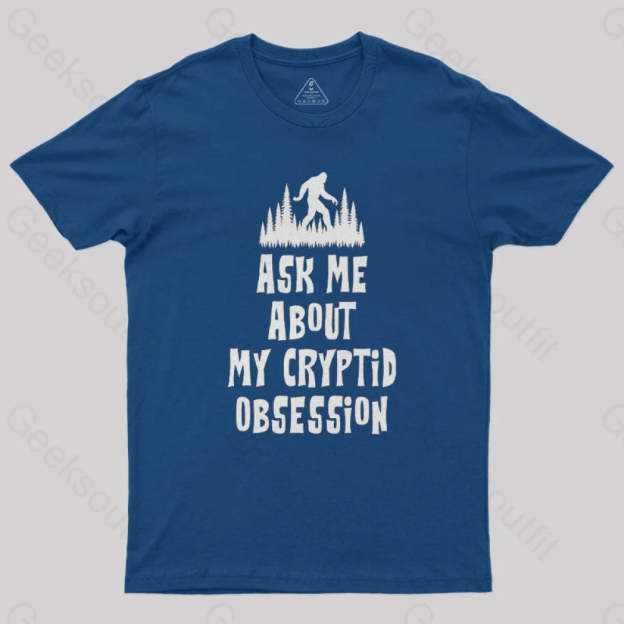 Obsessed Big Foot Geek T-Shirt Navy / S