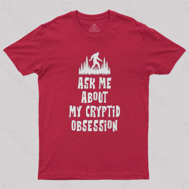 Obsessed Big Foot Geek T-Shirt Red / S