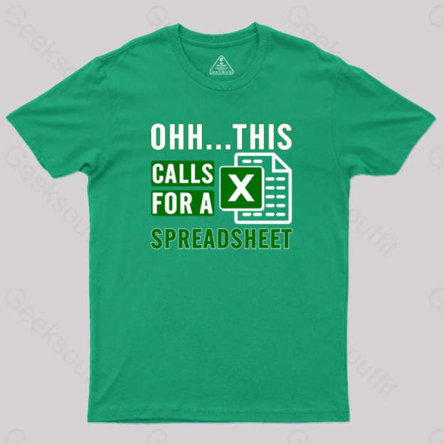 Office Software Geek T-Shirt Green / S