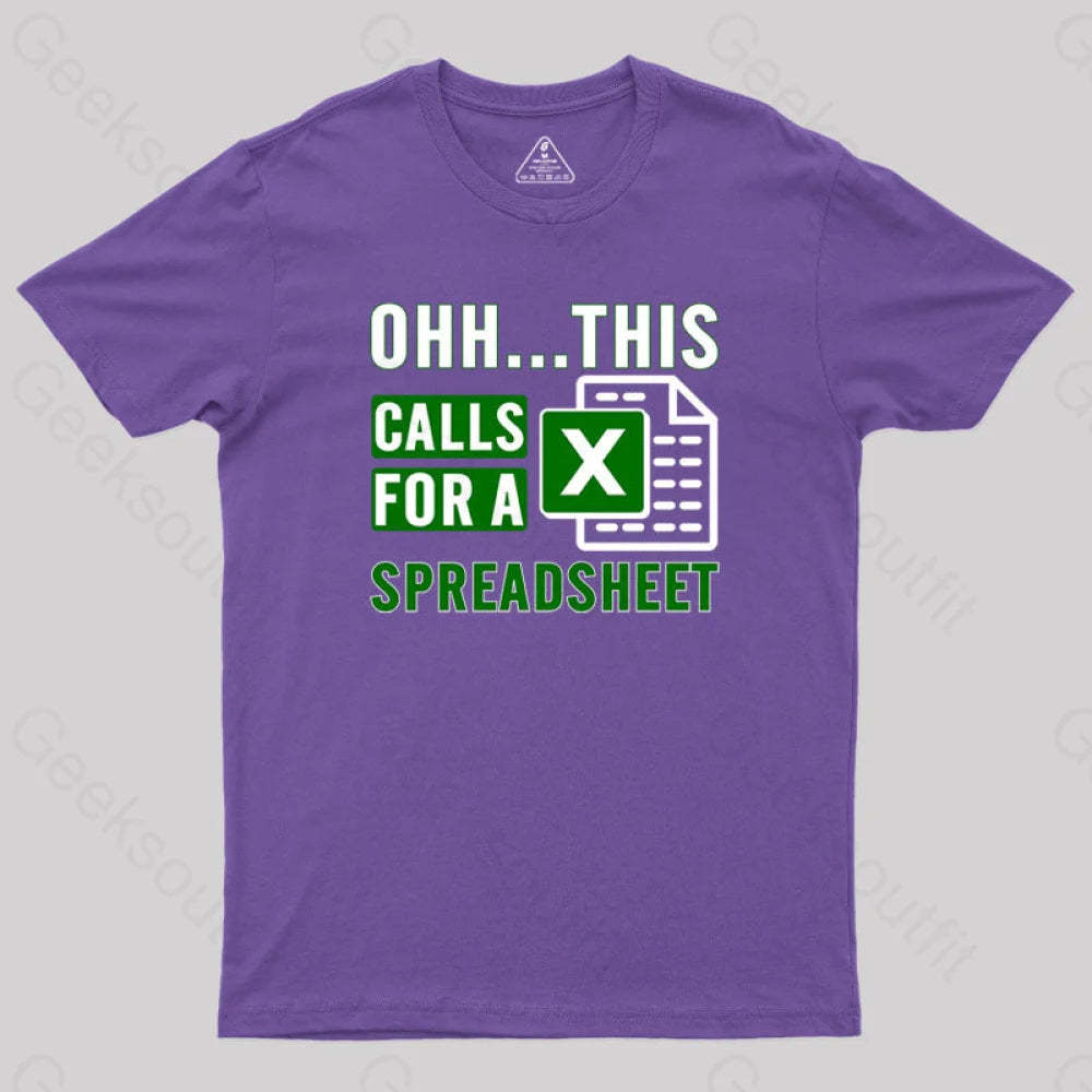 Office Software Geek T-Shirt Purple / S