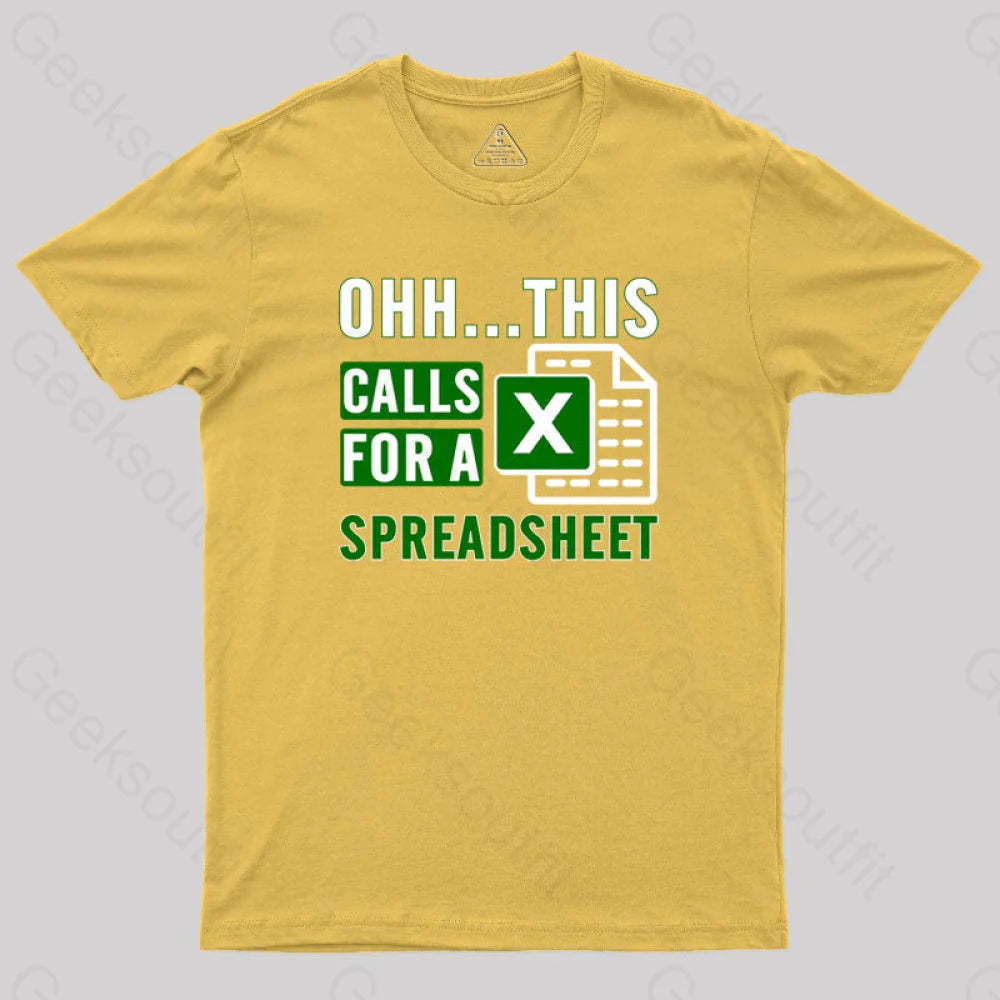 Office Software Geek T-Shirt Yellow / S