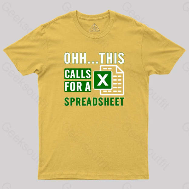 Office Software Geek T-Shirt Yellow / S