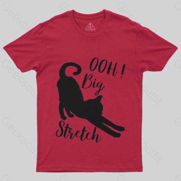 Oh Big Stretch, Funny Cat Motivational Sayings T-Shirt - Geeksoutfit