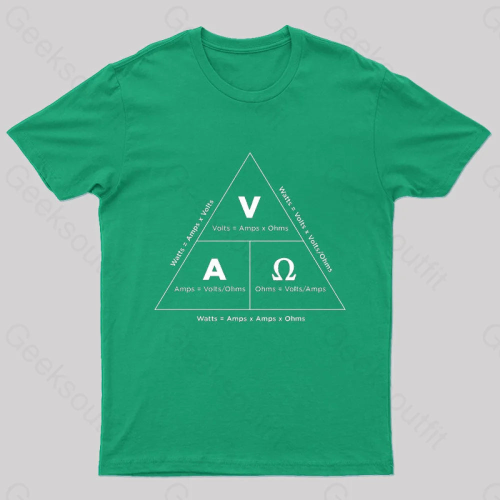 Ohm¡¯s Law T-Shirt Green / S