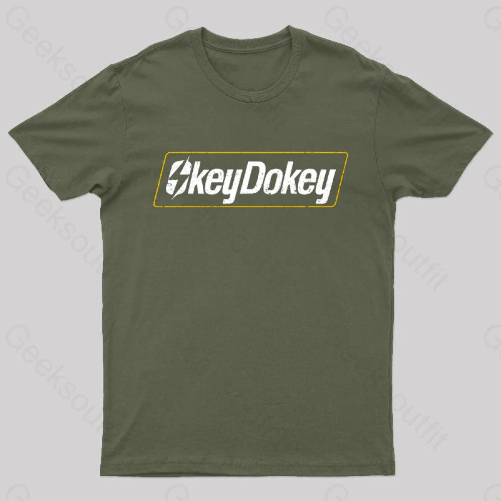 Okey Dokey Geek T-Shirt Army Green / S