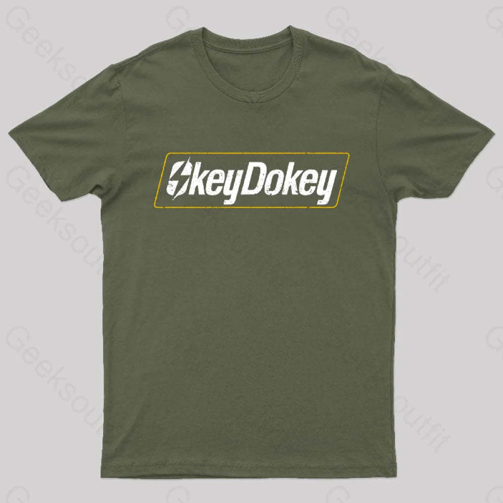 Okey Dokey Geek T-Shirt Army Green / S