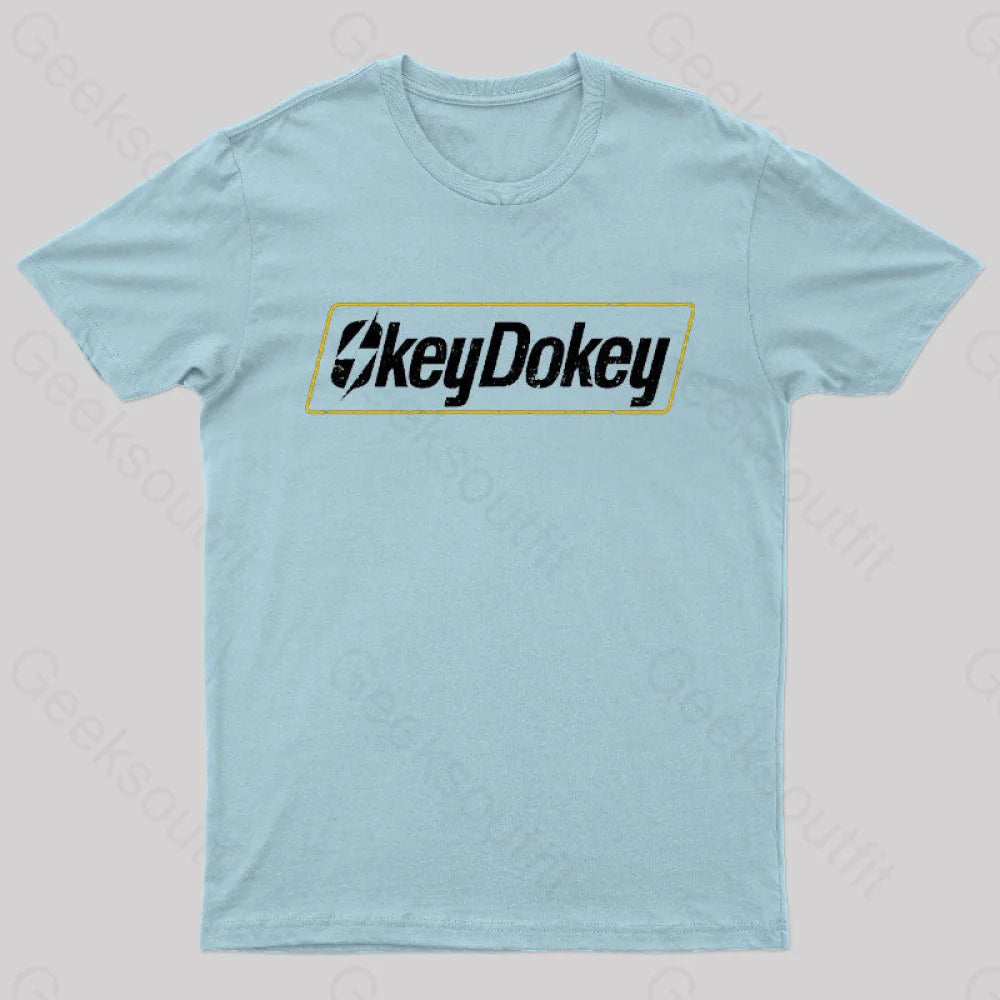 Okey Dokey Geek T-Shirt Light Blue / S