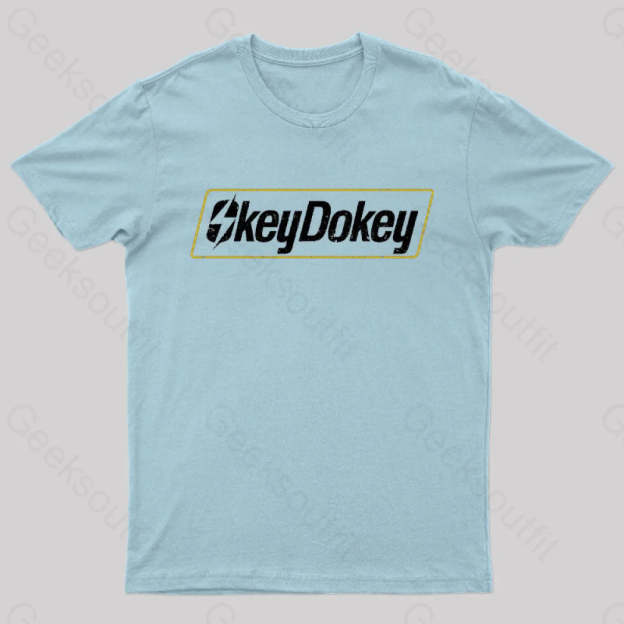 Okey Dokey Geek T-Shirt Light Blue / S